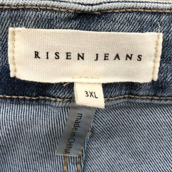 NWT Risen Jeans Womens Felecia Jeans Size 3XL High Rise Straight Leg Casual Blue - Picture 3 of 16